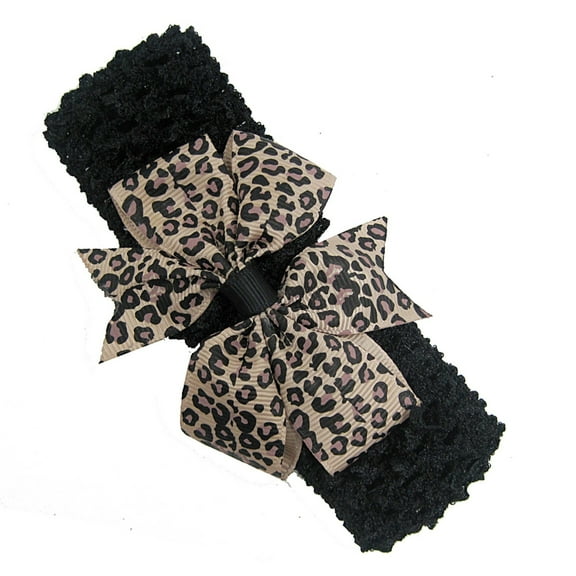 FAOWME Toddler Baby Girls Flower Headband Floral Prints Bowknot Elastic Hair Band For F One Size