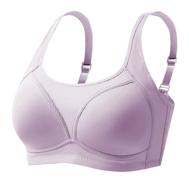 Sujetador de Bordado de Mujeres, Estilo Delgado Ventilado Bralette Inalámbrica de Tamaño Grande para el Uso Diario, Ropa Interior de Moda Cómoda sin Borde de Acero