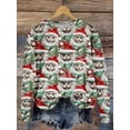 thumbnail image 4 of Christmas Ugly Knitted Sweater Cartoon Santa Claus Tattoo Retro Long Sleeves 3DPrint Autumn Winter Pullover Harajuku Casual X9 (Sweater,L), 4 of 7