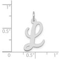 thumbnail image 2 of Auriga Fine Jewelry 14K White Gold Medium Script Letter L Initial Pendant for Women, 2 of 6