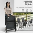 thumbnail image 4 of Outsunny Ensemble de 2 Chaises Pliantes d'Extérieur en Osier avec Dossier Réglable, 4 of 10