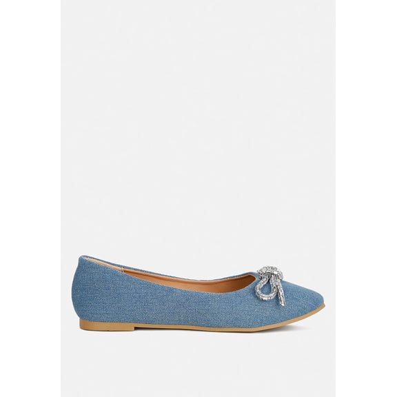 Ellerby Embellished Bow Detail Ballet Flats