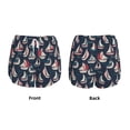 thumbnail image 2 of JUNZAN Sailboat And Wave Print Women's Athletic Gym Running Shorts with Phone Pockets - Workout Shorts-Medium, 2 of 5