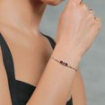 thumbnail image 4 of 925 Sterling Silver and 10K Yellow Gold Red Garnet Blue Moissanite and White Lab Grown Diamond Tennis Bracelet for Women (2.02 Cttw, Gemstone January Birthstone, Fully Adjustable up to 9 inch), 4 of 4