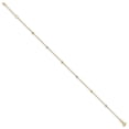thumbnail image 2 of Leslie's Real 14kt Two-Tone Polished Diamond Cut with 1in ext. Anklet; 9 inch; for Adults and Teens; for Women and Men, 2 of 3