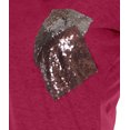 thumbnail image 5 of Moomaya Womens Round Neck T-shirt Short Sleeve Sequin Patch Pocket Tee Top - 42, 5 of 6