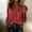 Red, variant on Abtuhar Women Button Shirts Fall Long Sleeve Print Striped Collar Satin Open Front Straight Hem Womens Tops