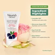 Nourish Organic Face Lotion - Rosewater & Argan 1.7 fl oz Lotion