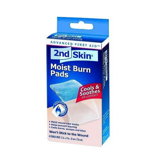 2nd Skin Moist Burn Pad 2 inch x 3 inch 4 Pads Per Box MS-46320