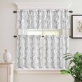 thumbnail image 6 of Rustic Retro Curtain Valances Set Wildflower Colorful Floral Blossom Plant Kitchen Curtains 36&nbsp;inch Length Rod Pocket Valance and Tiers 3 Piece Set Small Bedroom Bathroom Laundry Decor, 6 of 9