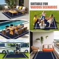 thumbnail image 5 of Outdoor Rug 3x5 ft Solid Color Outdoor Large Area Rug Non Slip Rubber Dark Blue Front Door Mat RV Rug Camping Carpet Patio Outdoor Rugs for Backyard Balcony Deck Porch Indoor, 5 of 9