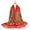 Red, variant on Women’s Folk Art Print Square Scarf Tassel Tie Closure Soft Linen Blend Light Wrap For Sightseeing Trips Red