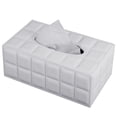 thumbnail image 2 of Modern Leather Desktop Tissue Cover Organizer Decorative Holder For Living Room And Desk Stylish Home Accessory, 2 of 5