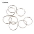 thumbnail image 2 of Uxcell 15mm O.D. Nickel Plated Iron Open Split Keyring Connectors 100 Count, 2 of 3
