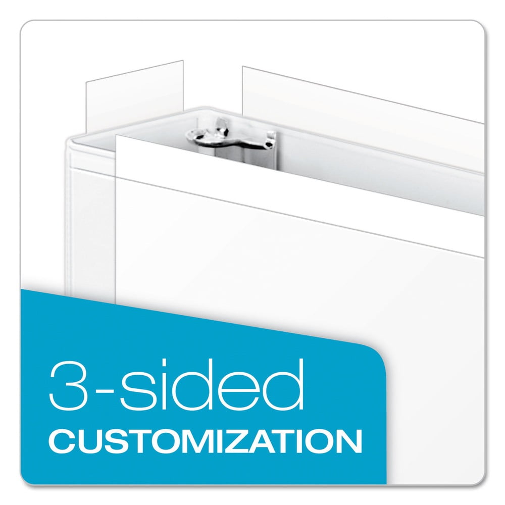 Cardinal® Slant-D® Ring 11" x 17" Tabloid ClearVue™ Binders, 1 1/2" Rings, 63% Recycled, White