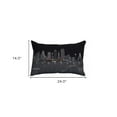 thumbnail image 5 of 24" Black Dallas Nighttime Skyline Lumbar Decorative Pillow, 5 of 5