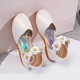 thumbnail image 5 of LUOGENLI Slippers Girls Slippers Size 1.5 Girls Baby Shoes Pearl Flower Sandals Dancing Shoes Pearl Bling Shoes Kids Shoes Girls Slippers Size 11/12 Slippers for Girls Size 2 White 30, 5 of 7