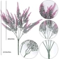 thumbnail image 3 of MINKUROW Artificial Lavender Flowers Fake Plants with Faux Plastic Wedding Bouquet for Table Centerpieces Home Kitchen Garden Farmhouse Decor 8Pcs Fuchsia, 3 of 6