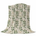 thumbnail image 6 of Green Fall Leaves Blanket Soft Cozy Warm Throw Blanket for Couch, Plush Fuzzy Flannel Fleece Blankets for Sofa, Vintage Farmhouse Botanical Burlap Bed Blankets Lightweight Gifts for Women, 50"x80", 6 of 9