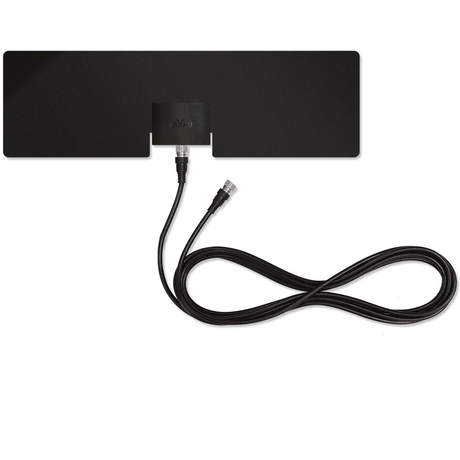 Mohu Indoor Amplified 50-Mile Range HDTV Antenna with 16 ft Cable in White 