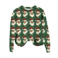 thumbnail image 4 of Kilaqueen Christmas Sweaters for Women Long Sleeve Crew Neck Xmas Sweater Funny Print Lightweight Winter Holiday Knitted Pullover Tops Jumper, 4 of 5
