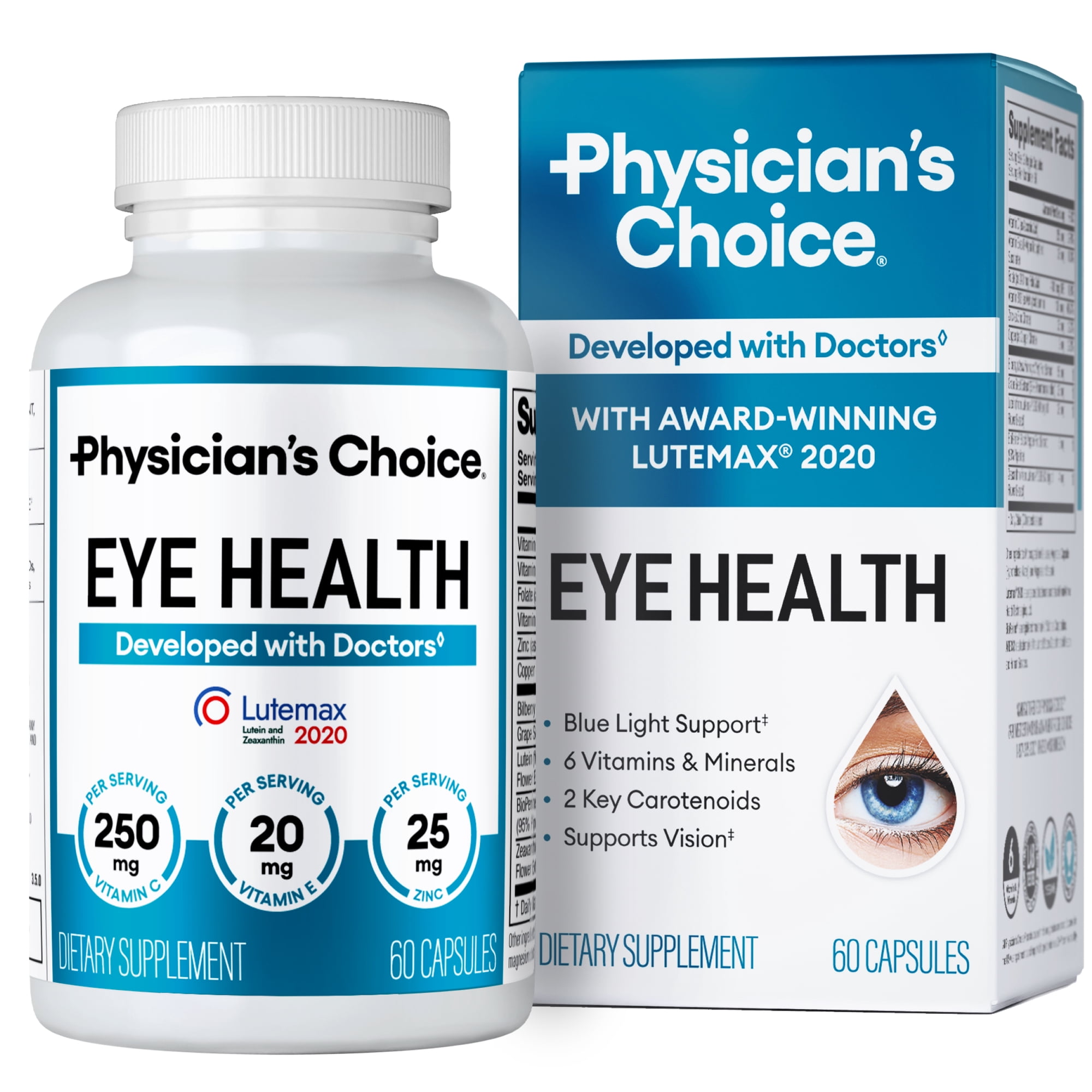 Physician's Choice Eye Health Areds2 Based Formula, 60 Veggie Capsules