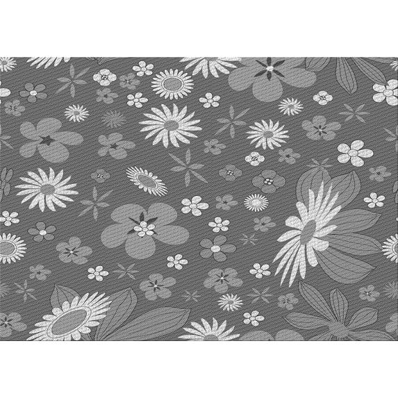 Ahgly Company Machine Washable Indoor Rectangle Transitional Carbon Gray Area Rugs, 8' x 12'