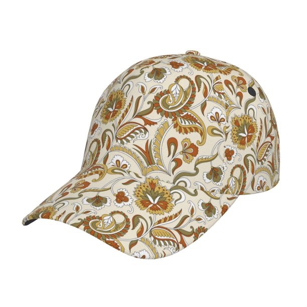 Fotbe Indian Paisley Gorro Clásico de Béisbol, Gorra Ajustable con Broche Snapback, Gorro de Exterior de Algodón Suave