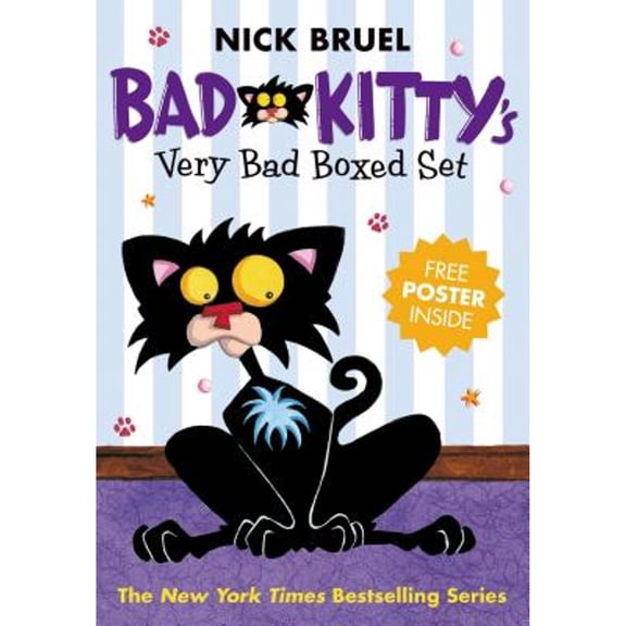 Pre-Owned Bad Kitty's Very Bad Boxed Set (#1): Bad Kitty Gets a Bath, Happy Birthday, Bad Kitty, Bad Kitty vs Uncle Murray - with Free Poster!
