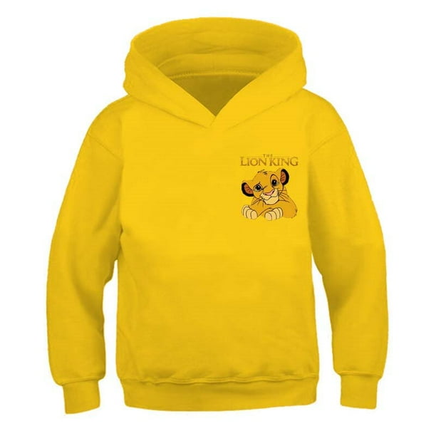 Sudadera de manga larga para niños, sudaderas con capucha con estampado de Simba y El Rey León, ropa informal para bebés y niñas, otoño qym unisex