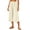 Beige, variant on Women’s high rise flowy capri pants, soft draping silhouette for getaway trips and leisure relaxation moments Pink S