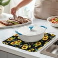 thumbnail image 2 of Floral Dish Drying Mat for Kitchen with Sunflower Print Microfiber Counter Pad Foldable Absorbent 16x18 Inch, 2 of 7