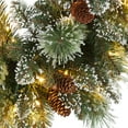 thumbnail image 7 of 9FT Prelit Christmas Garland Battery Operated Xmas Wreath with Pine Cones, Red Berries, Artificial Xmas Garland with LED Lights for Mantle, Fireplace, Stairs, Front Door Decorations, 7 of 7