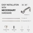 thumbnail image 6 of Muuphra Modern 1" Brushed Nickle End Cap Adjustable Single Curtain Rods,30"-90", 6 of 7