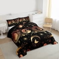 thumbnail image 3 of Homewish Boho Bohemain Theme Full Size Comforter Sets,Retro Sun Moon Bedding Comforter Set,Gold Black Bedding Sets For Teens,Super Cozy Room Decor Reversible,3-Piece, 3 of 8