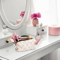 thumbnail image 4 of 3 Pieces Coquette Pink Bow Makeup Bags Cosmetic Bag for Women Gift Cute Makeup Pouches Aesthetic Stuff Travel Makeup Bags with Zipper Large Capacity Toiletry Bag Brushes Storage Organizer, 4 of 5