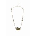 thumbnail image 4 of Mrs. Parker Endless Summer Chalcedony Necklace in Gold, 4 of 4