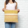 thumbnail image 2 of Yellow Khaki Boho Pillow Covers 24x24 Inch Decorative Throw Pillow Cover, Vintage Ethnic Tribe Abstract Art Sofa Pillowcases Accent Cushion Case Home Decor Bedroom Living Room, 2 of 6
