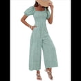 thumbnail image 3 of Mono de Verano 2025 para Mujer, Estilo Floral, Informal, Holgado, con Pierna y Corta. Verde S, 3 of 10