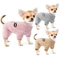 thumbnail image 4 of Winter Dog Clothes for Small Medium Dogs Boy Girl, Soft Flannel Puppy Pajamas Onesie Chihuahua Yorkie Warm Jumpsuit Pet Apparel (Pink,XL), 4 of 7