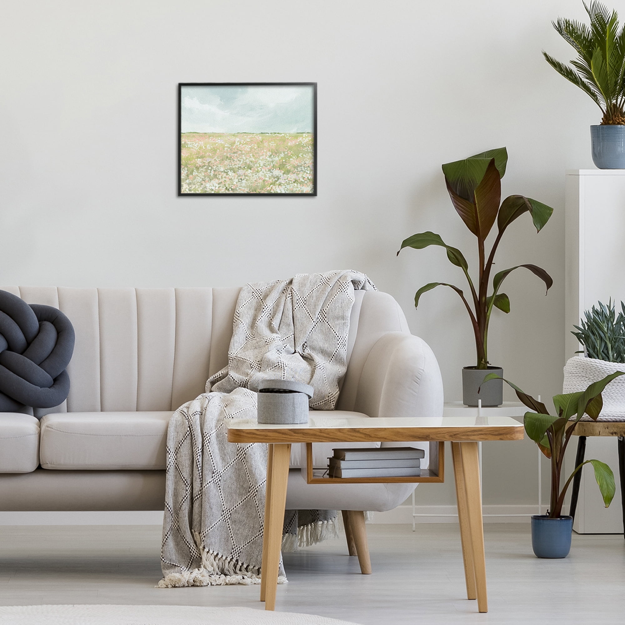 Stupell Industries Budding Field Scenery Black Framed Giclee Art, design by Leah Straatsma