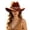 1-Orange779, variant on XIAOCHA Women's Solid Wide Brim Cowboy Hat Rodeo Cattleman Wide Brim Western Hat Farm Western Cowgirl Hat,White