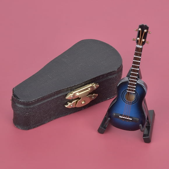 Guitarra en Miniatura, Mini Guitarra de Madera, Mini Bajo Con Procesamiento Pintado Para Decoracia de Escritorio