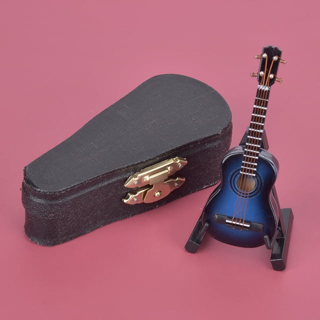 Guitarra en Miniatura, Mini Guitarra de Madera, Mini Bajo Con Procesamiento Pintado Para Decoracia de Escritorio