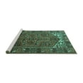 thumbnail image 2 of Ahgly Company Machine Washable Indoor Rectangle Persian Turquoise Blue Traditional Area Rugs, 6' x 9', 2 of 4