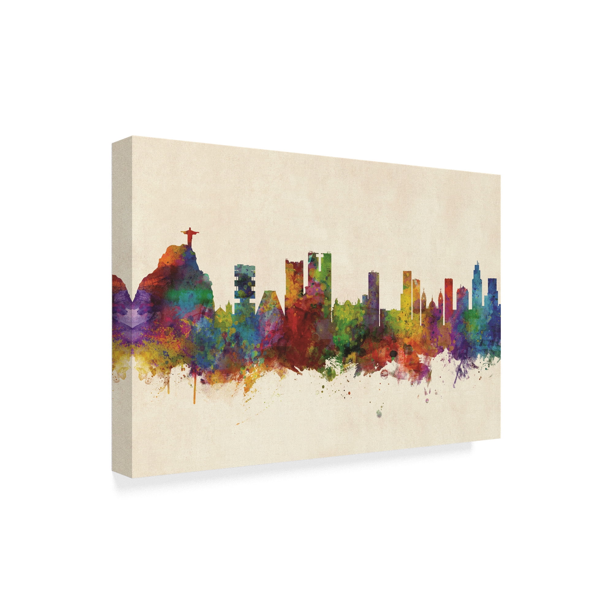 Trademark Fine Art 'Rio de Janeiro Skyline Brazil' Canvas Art by Michael Tompsett