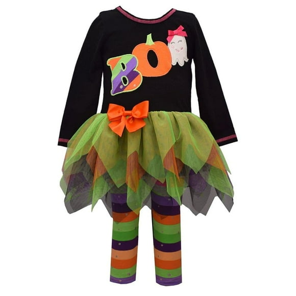 Bonnie Jean Girl's Halloween Outfit - Boo Leggings Set for Baby Toddler and Little Girls, 2T