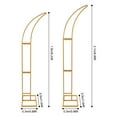 thumbnail image 2 of 2 PCS Modern Golden Wedding Arched Bracket Steel Tube for Ceremony and Party, 2 of 18