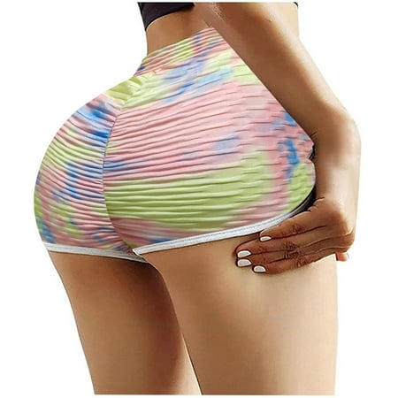 

RQYYD Clearance Women Ruched Sports Short Booty Sexy Lingerie Gym Running Lounge Workout Yoga Short Hot Costume Outfit(Yellow 4XL)