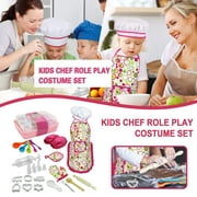 Snorda Chef Set for Kids Kitchen Cooking and Baking Kits Dress Up Role Play Toys